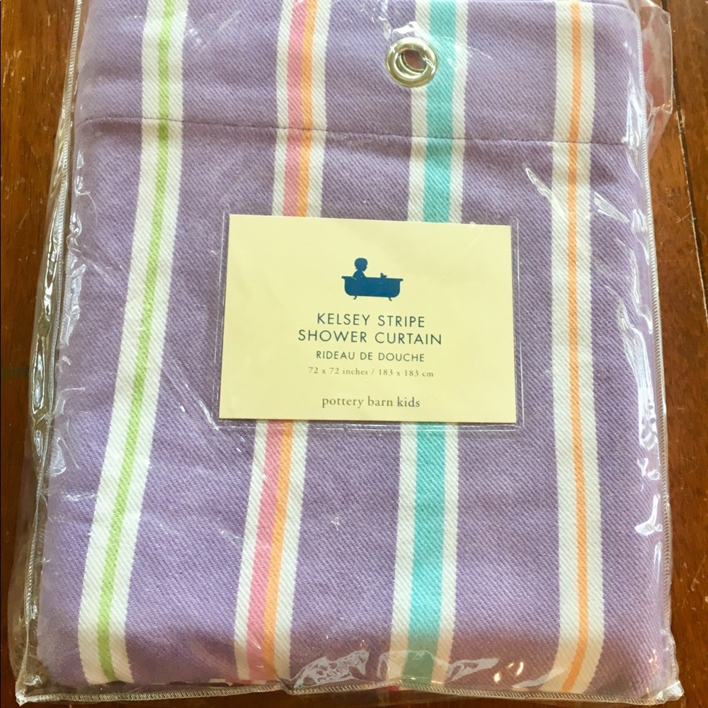NIP Pottery Barn Kids Kelsey Stripe Shower Curtain